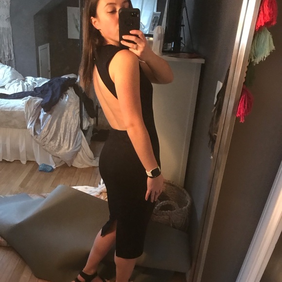 Plunge black dress GUESS - Picture 3 of 6